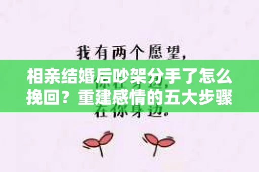 相亲结婚后吵架分手了怎么挽回？重建感情的五大步骤