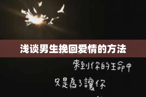 浅谈男生挽回爱情的方法