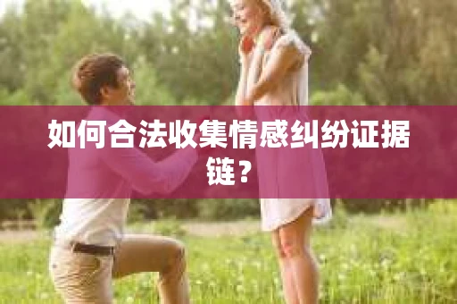 如何合法收集情感纠纷证据链? 如何合法收集情感纠纷证据链?