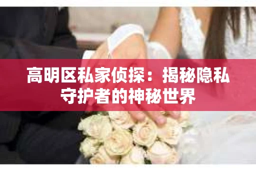 高明区私家侦探：揭秘隐私守护者的神秘世界