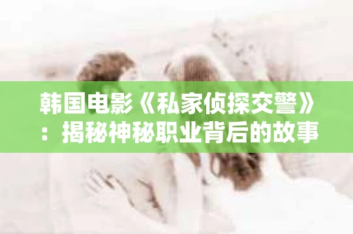 韩国电影《私家侦探交警》：揭秘神秘职业背后的故事
