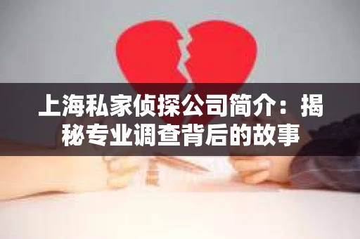 上海私家侦探公司简介:揭秘专业调查背后的故事 上海私家侦探公司简介:揭秘专业调查背后的故事