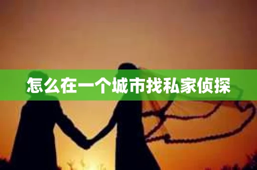 怎么在一个城市找私家侦探