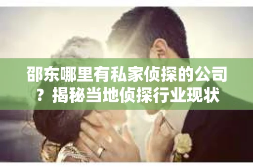 邵东哪里有私家侦探的公司？揭秘当地侦探行业现状
