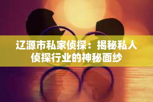 辽源市私家侦探：揭秘私人侦探行业的神秘面纱