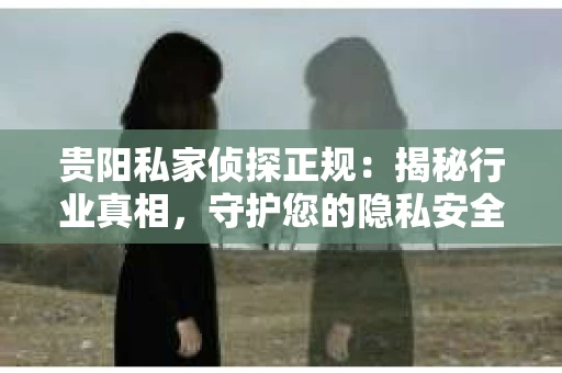 贵阳私家侦探正规：揭秘行业真相，守护您的隐私安全