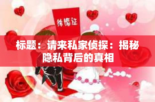 标题：请来私家侦探：揭秘隐私背后的真相