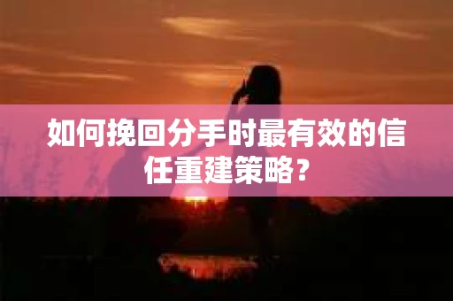 如何挽回分手时最有效的信任重建策略? 如何挽回分手时最有效的信任重建策略?