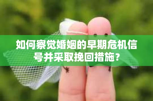 如何察觉婚姻的早期危机信号并采取挽回措施？
