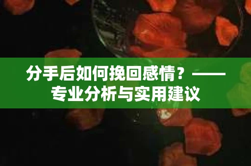 分手后如何挽回感情？——专业分析与实用建议