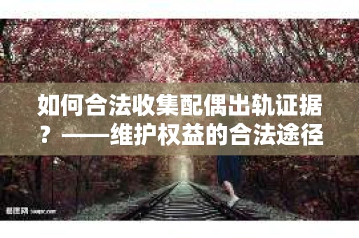 如何合法收集配偶出轨证据？——维护权益的合法途径