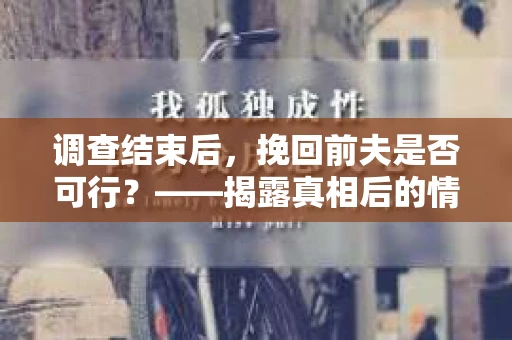调查结束后，挽回前夫是否可行？——揭露真相后的情感疗愈与人生决策