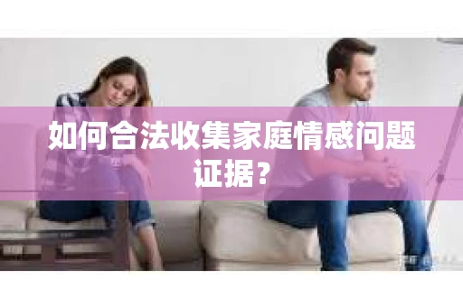 如何合法收集家庭情感问题证据？